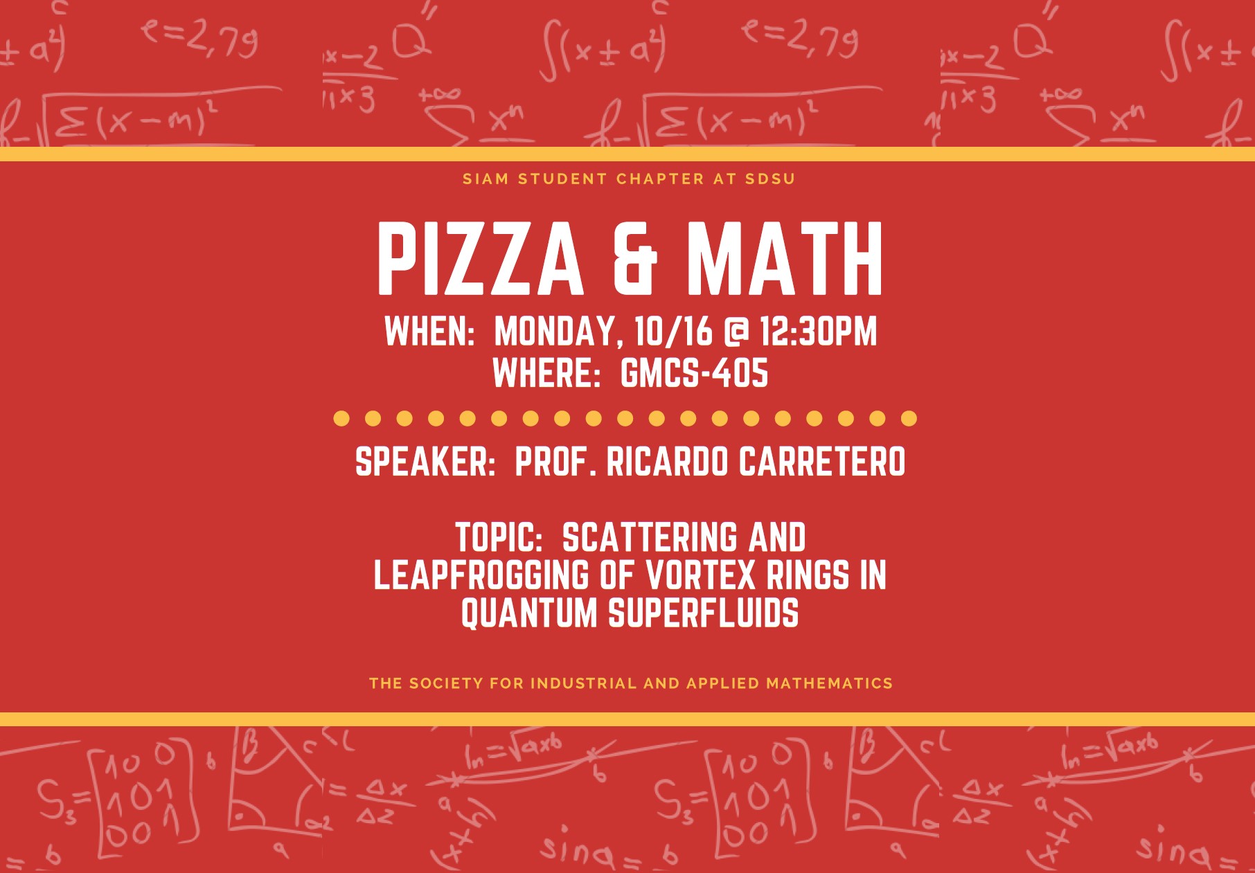 SDSU SIAM Pizza & Math